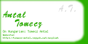 antal tomecz business card